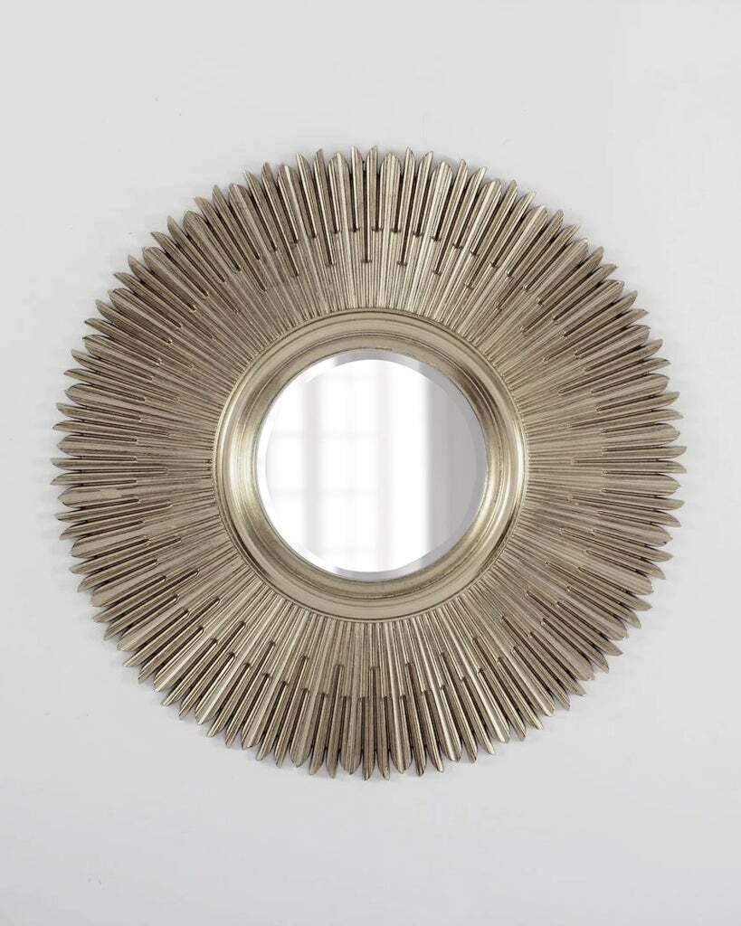 Круглое зеркало в серебряной раме Вальтер Louvre Home LH1032S