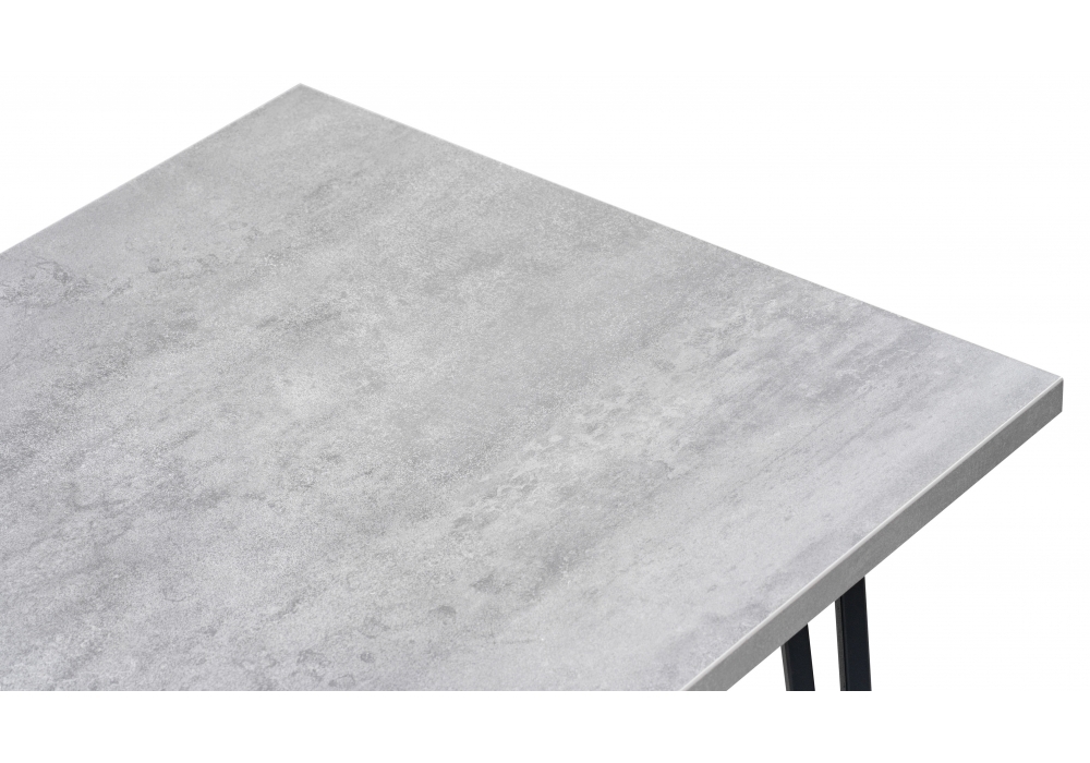 Стол деревянный Woodville Денвер Лофт 120х60х75 25 мм бетон / черный матовый 506939