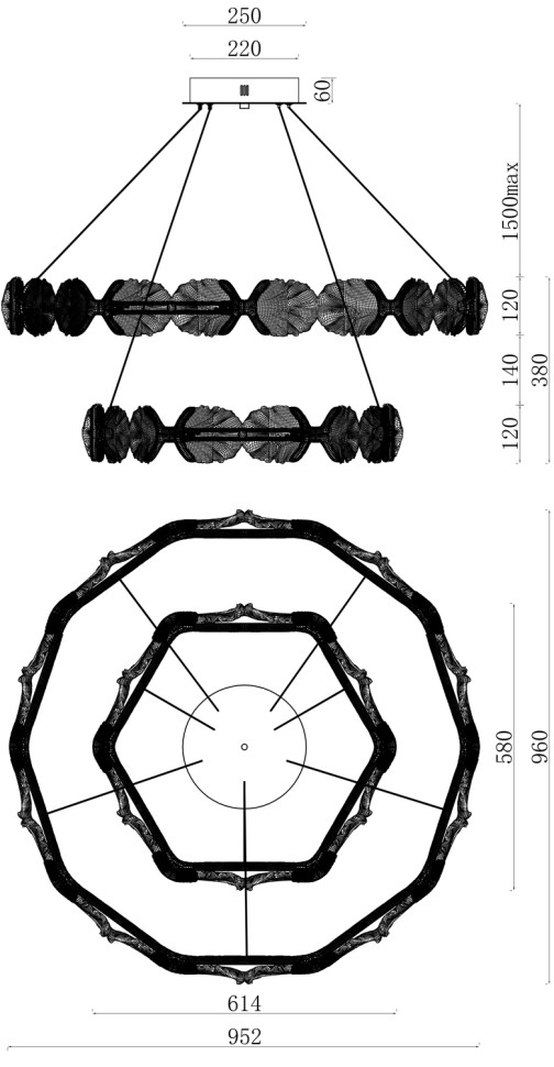 Люстра подвесная Fluorite FL1170-10P