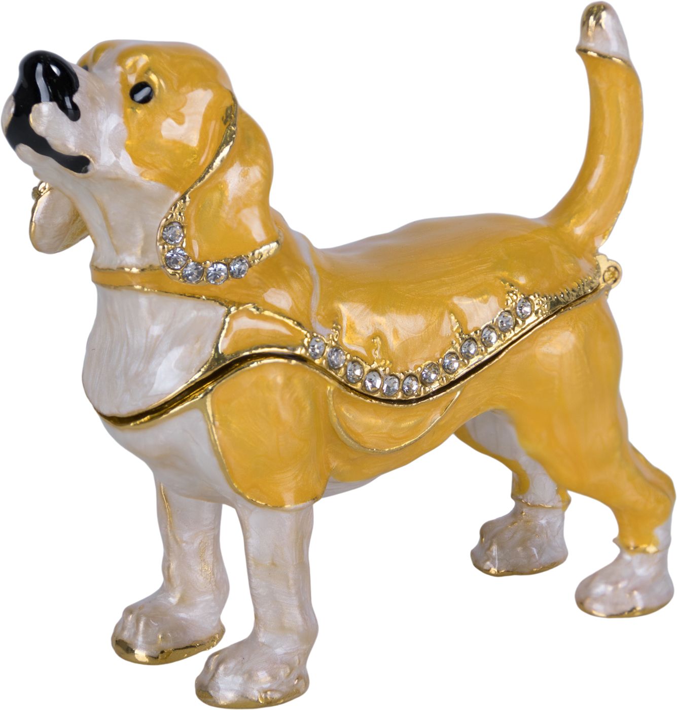 Шкатулка для драгоценностей со стразами Собачка Glasar 39-077