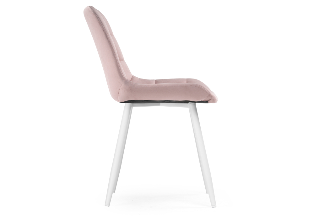 Стул Woodville Челси велюр розовый / белый 502088