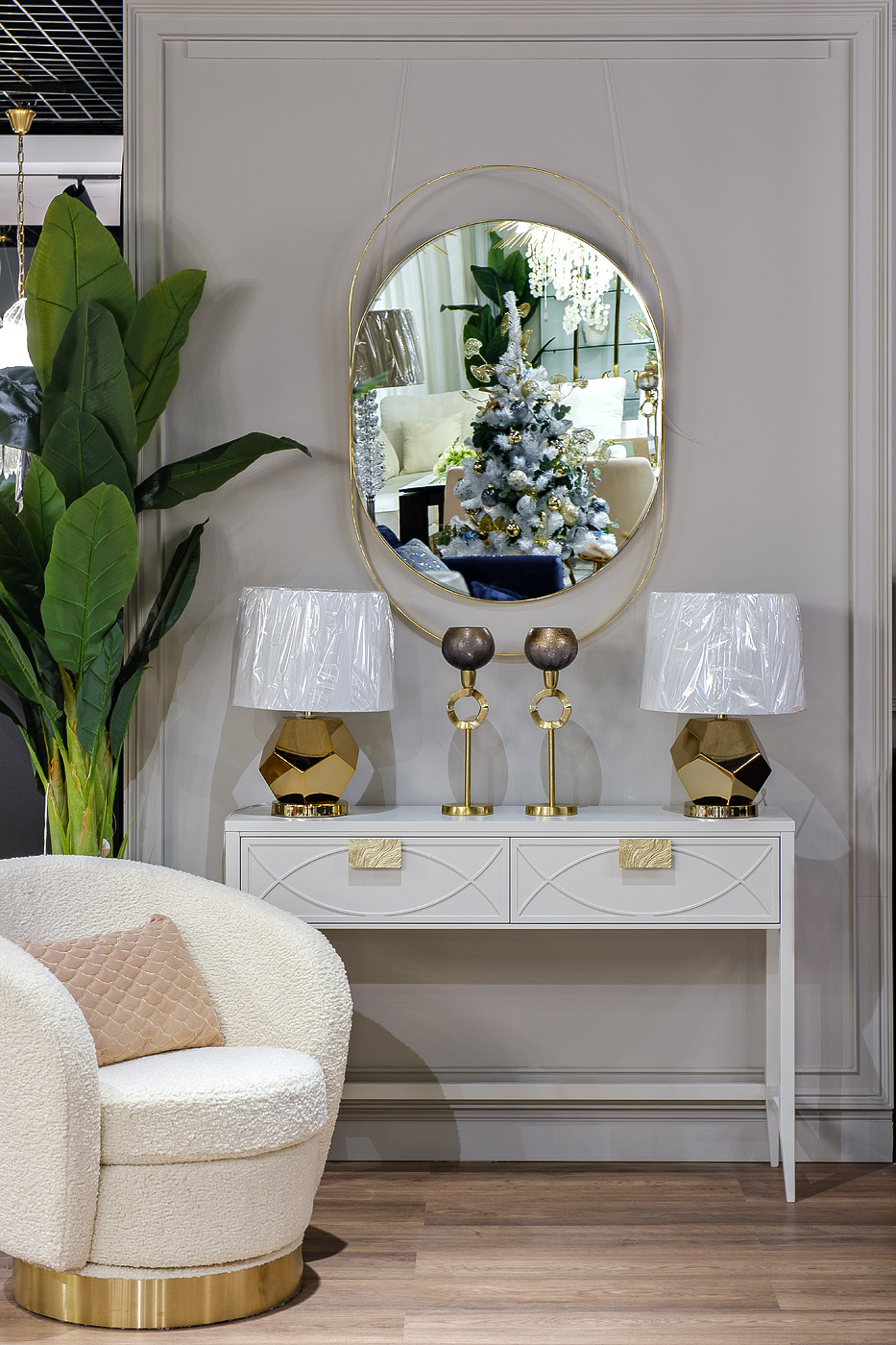 Консоль бежевая с ящиками Garda Decor 98BP-GD01KONS-BEG