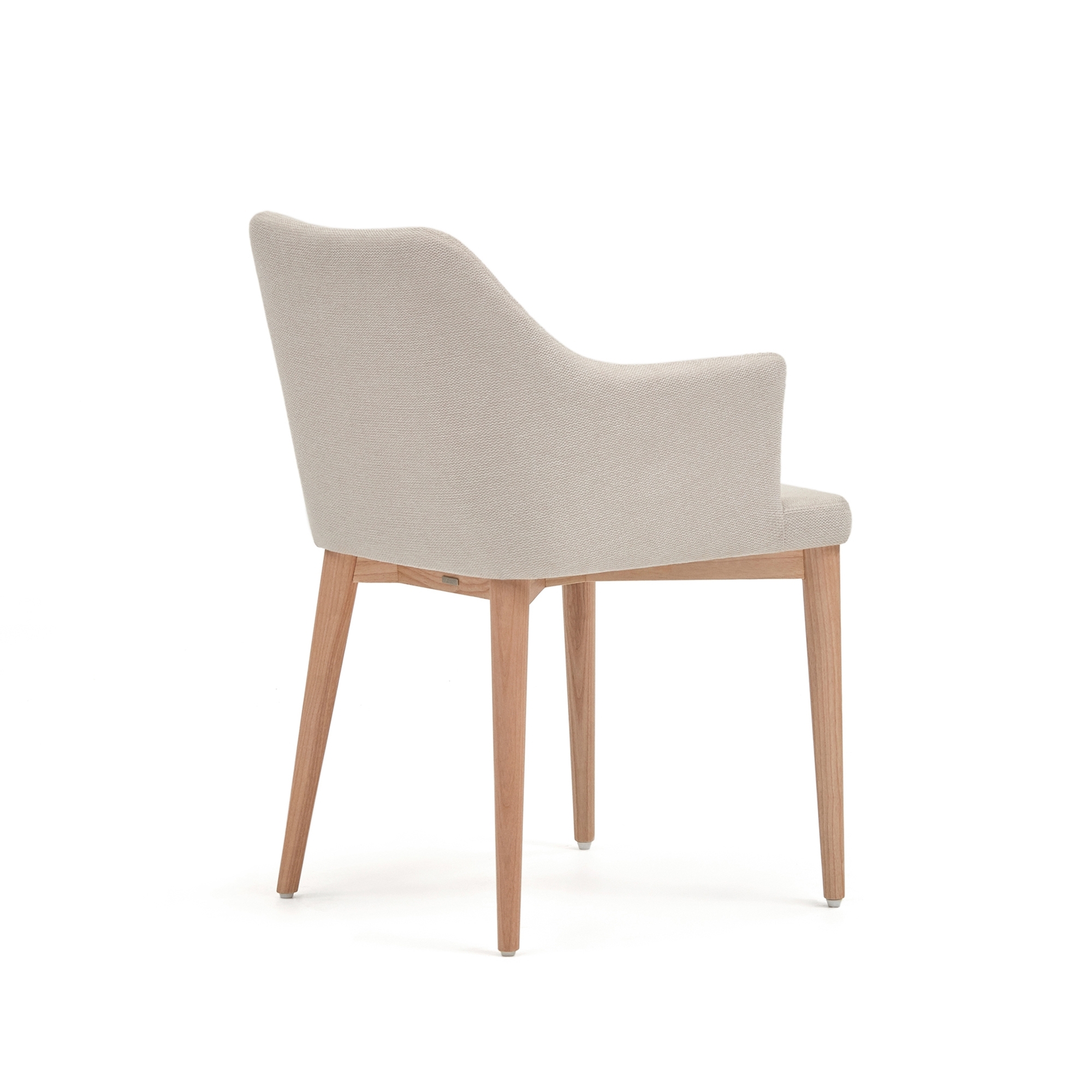 Стул Croft из бежевой синели с ножками из массива ясеня La Forma (ex Julia Grup)