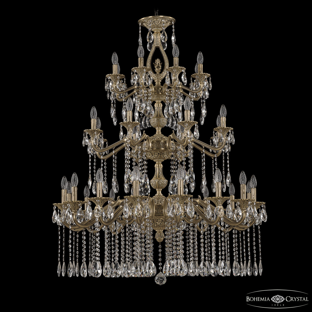 Люстра бронзовая с хрусталём 72402/16+8+8/360/3d A FP FA2B