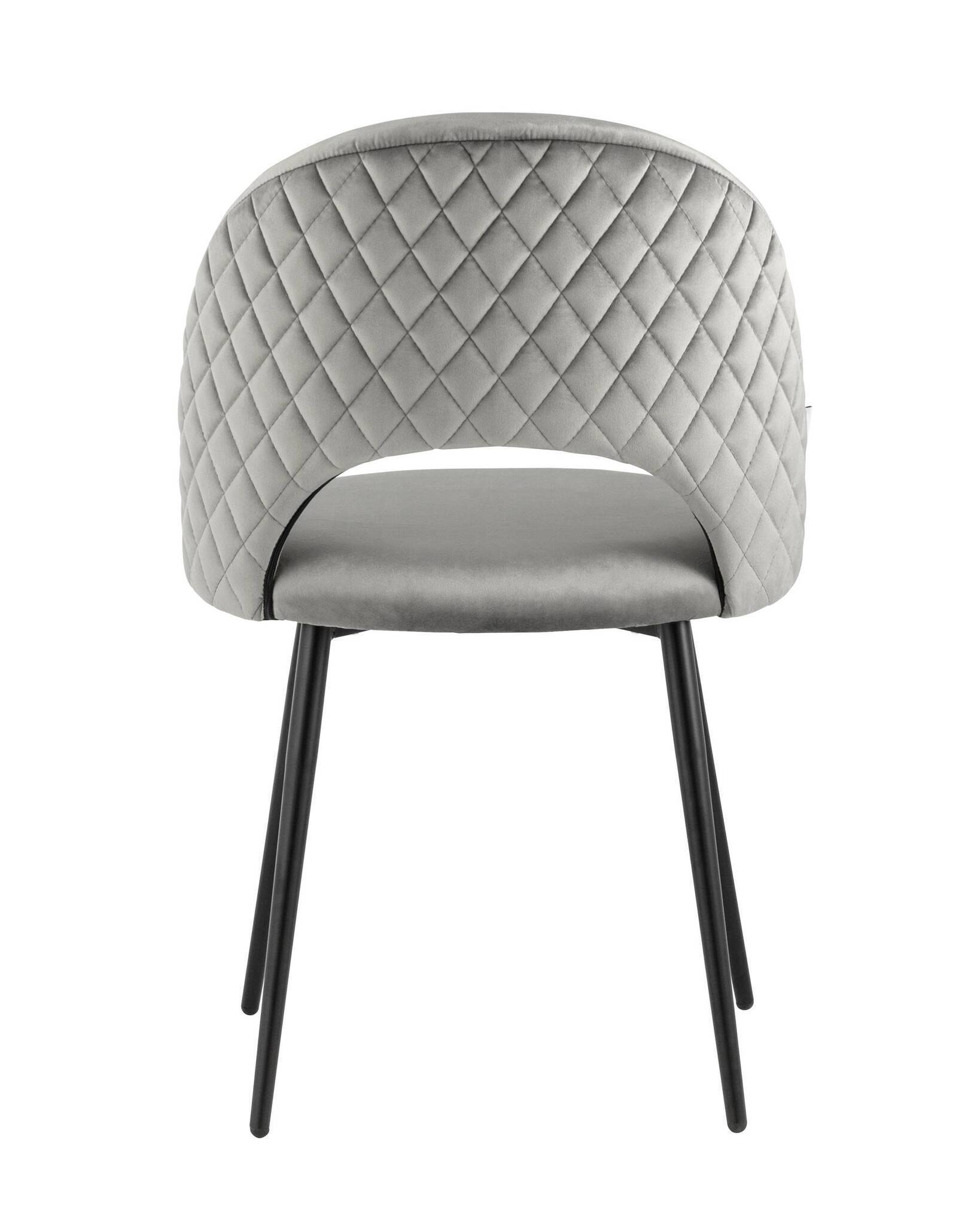 Стул Меган велюр с ромбами серый Stool Group