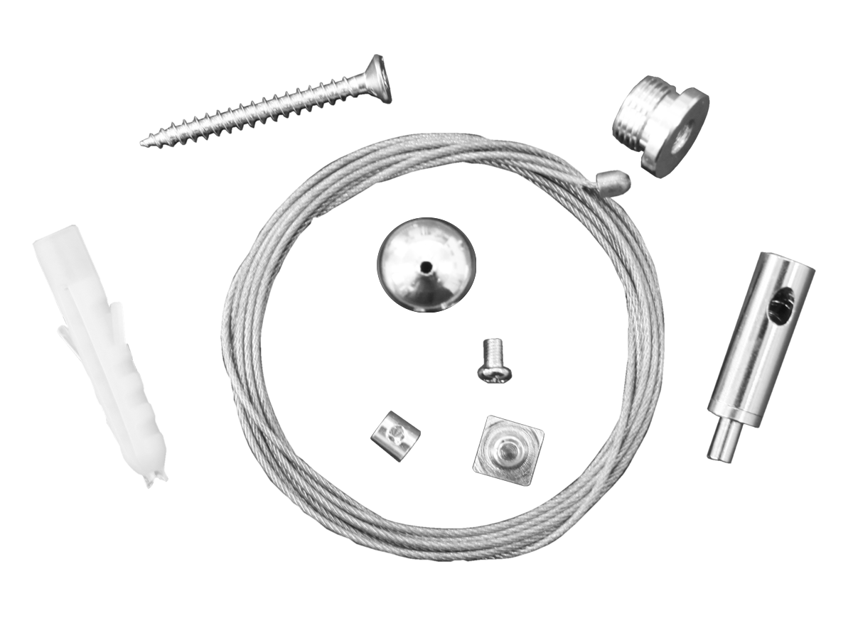Универсальныйомплектреплений и трос для подвесного монтажа Donolux DNFixkit