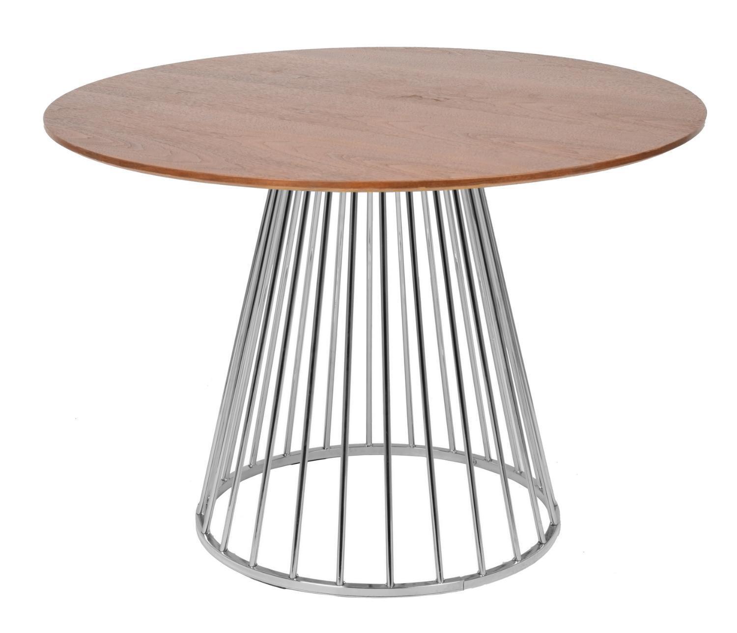 Стол Liverpool 110см, орех с хромированными ножками Bradex Home FR 0318