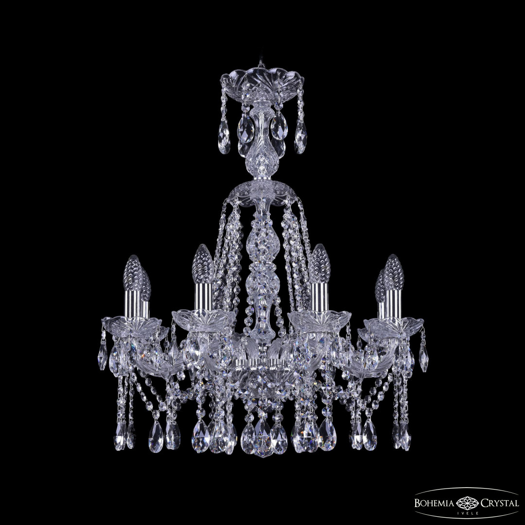 Люстра хрустальная 1413/8/200/XL-66 Ni