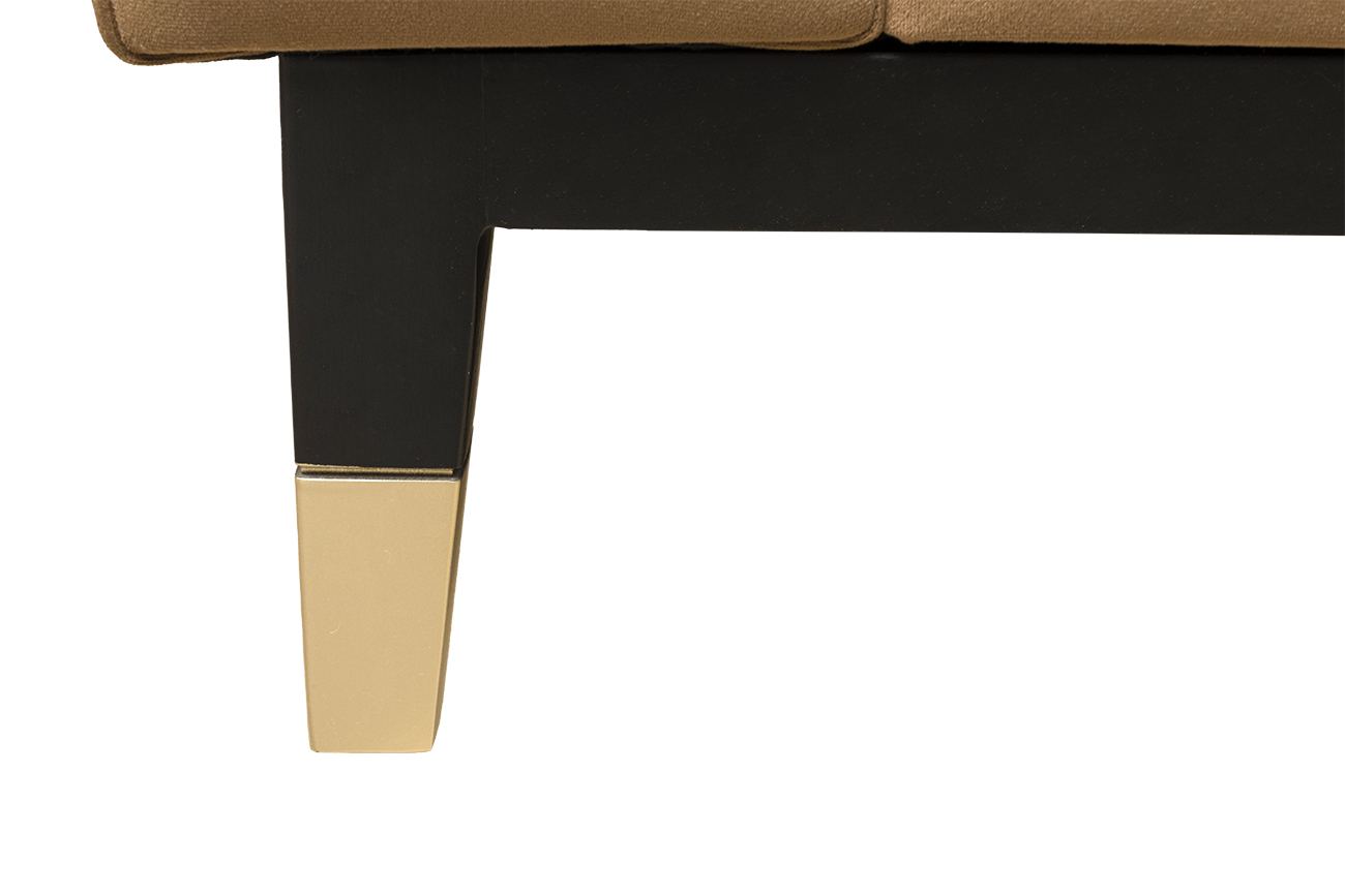 Диван Siena трехместный велюровый золотой Garda Decor SIENA-2K-Colt004