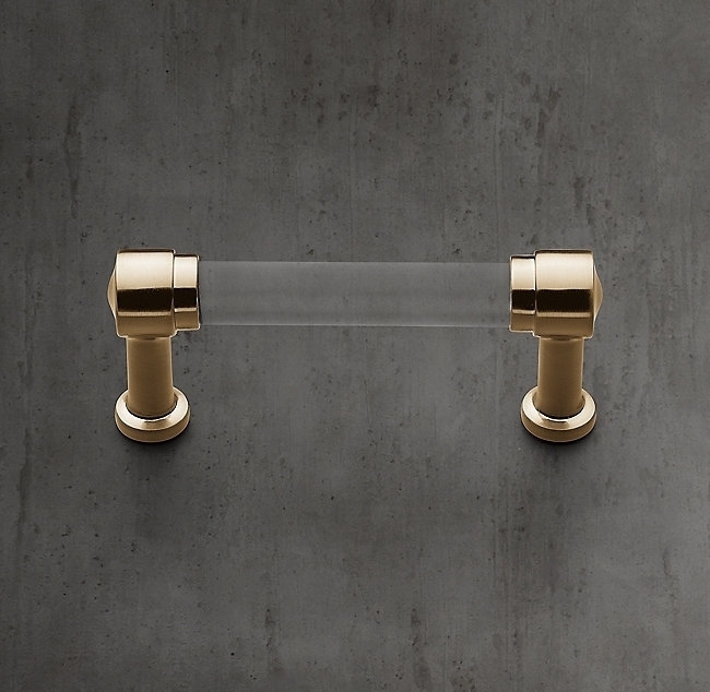 Ручка-скоба Restoration Hardware Grafton Glass L.15.2 Aged Brass