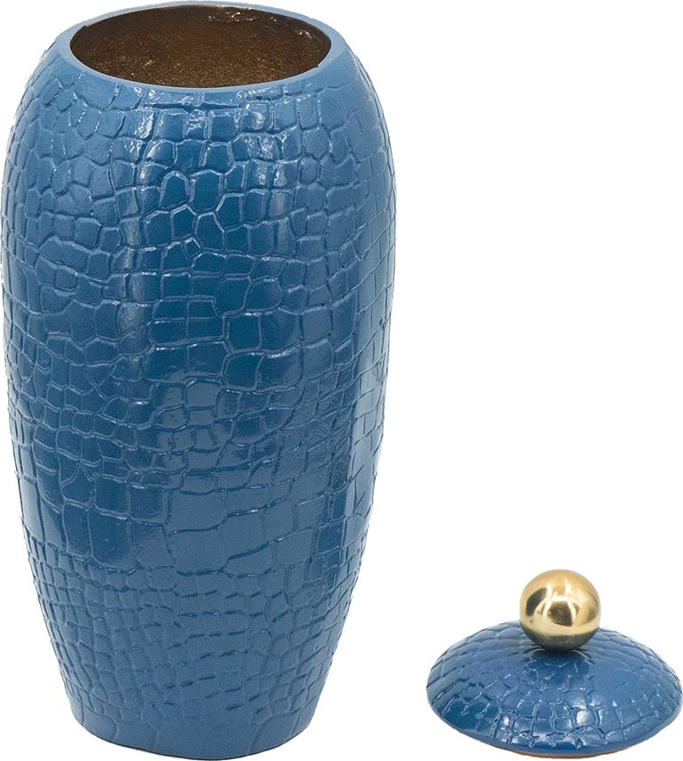 Ваза с крышкой Glasar LB78233-BLUE