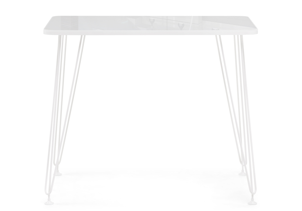 Стол стеклянный Woodville Хумфри белый 514796
