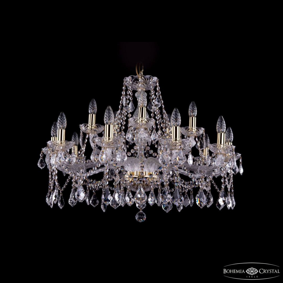 Люстра хрустальная 1413/10+5/300 G Leafs