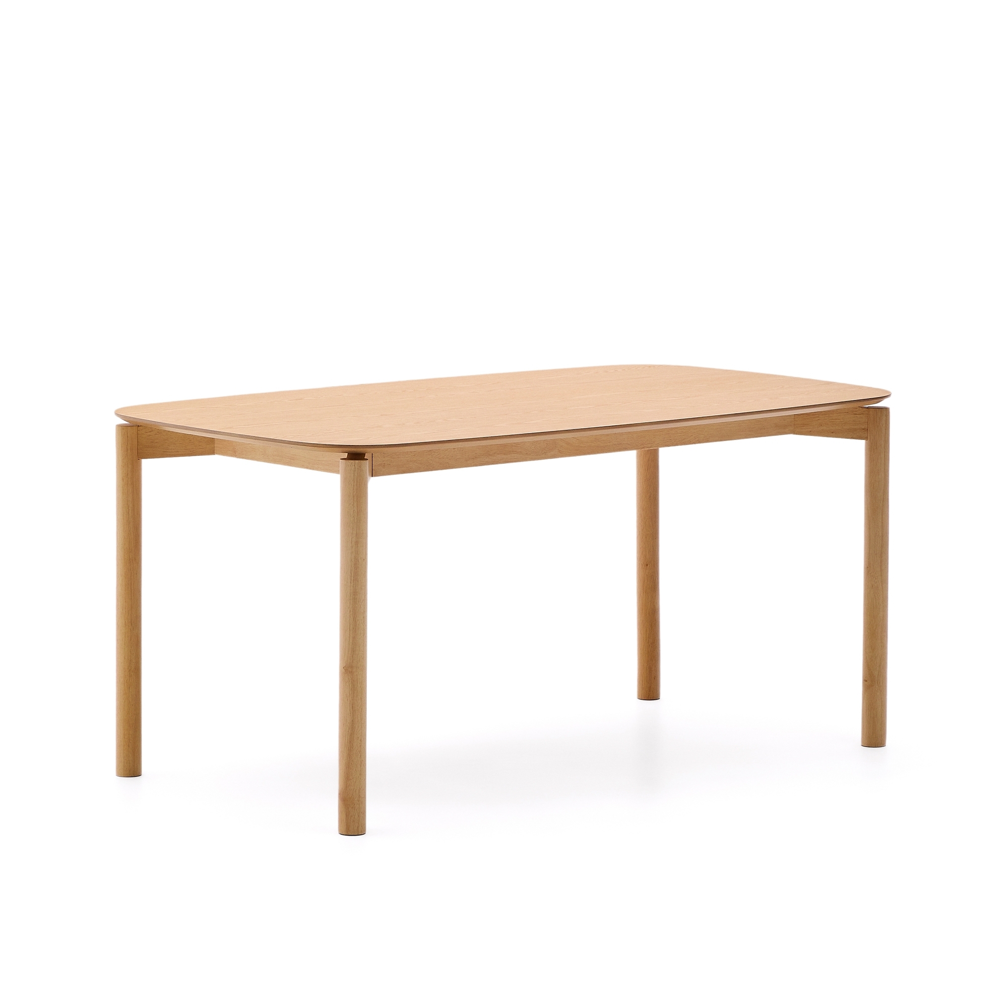 Стол Indara из шпона и каучукового дерева с натуральной отделкой 160 х 90 La Forma (ex Julia Grup)