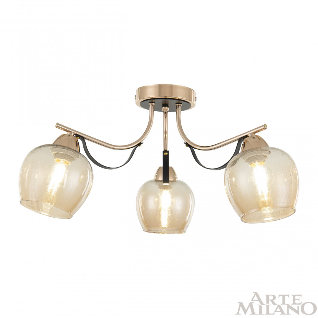 Люстра с плафонами 322306/3 FG+BK Arte Milano