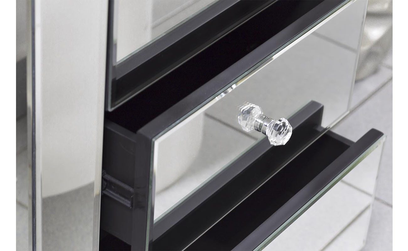 Тумбочка прикроватная зеркальная Garda Decor KFC882