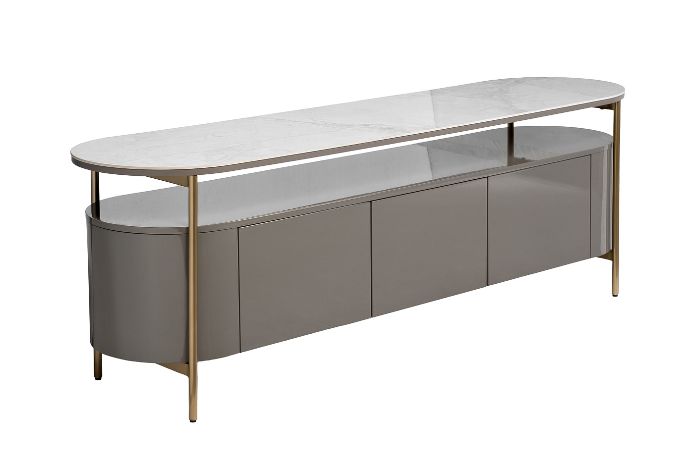 Тумба под телевизор с дверцами светло-бежевая Garda Decor 40AD-00151