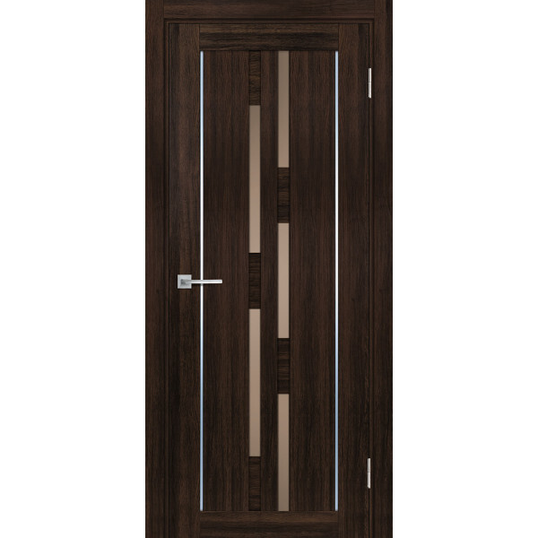 Межкомнатная дверь Graf PSL-33 бронза сатинат Сан-ремо шоколад (1900 х 550)