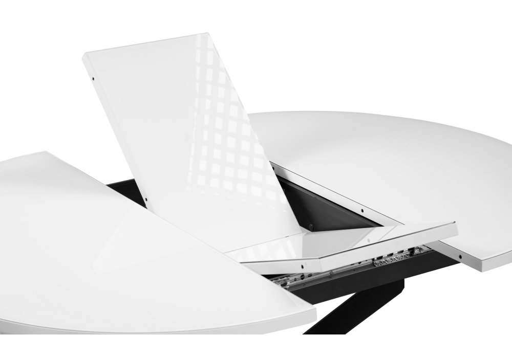 Стол Woodville Лауриц черный / белый раскладной 504213