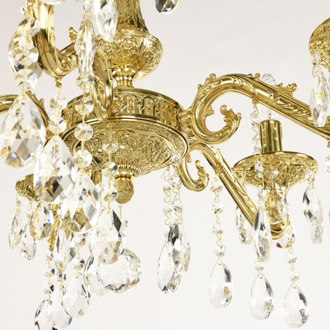 Люстра бронзовая с хрусталём 71102/5/175 A G