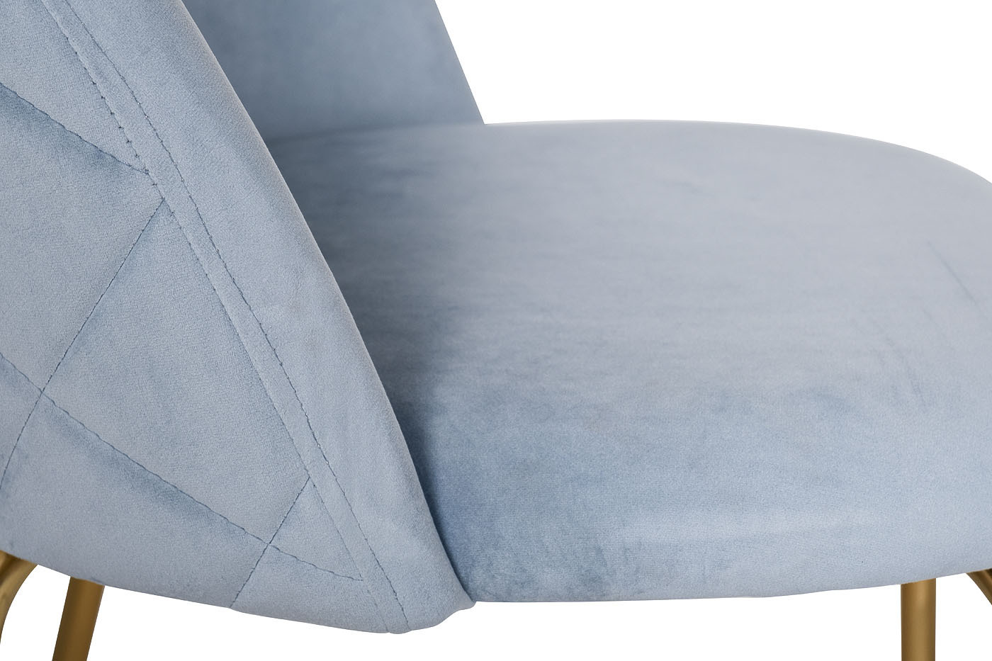 Стул велюровый серо-голубой на металлических ножках Garda Decor 30C-301-1G LBL