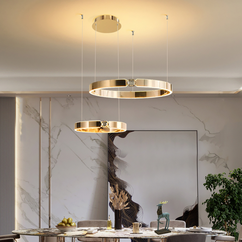 Подвесная люстра SELLIF B RING COMBO D40+60+80 Brass by ImperiumLoft