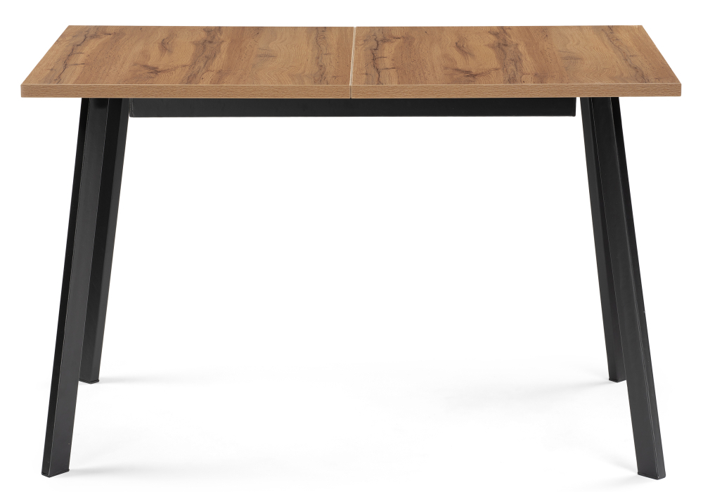 Стол деревянный Woodville Колон Лофт 120(160)х75х75 25 мм дуб вотан / черный матовый 489606