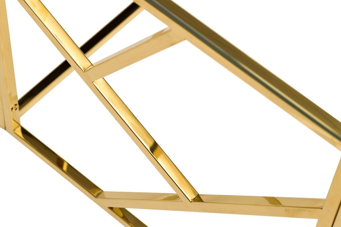 Столик журнальный золотой Garda Decor GY-ET2051214GOLD