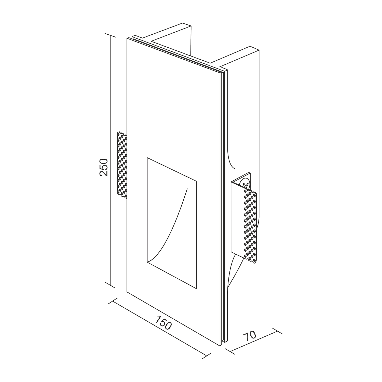 Встраиваемый гипсовый светильник для стен и ступеней Ledron MW6020 Встраиваемый гипсовый светильник для стен и ступеней Ledron MW6020
