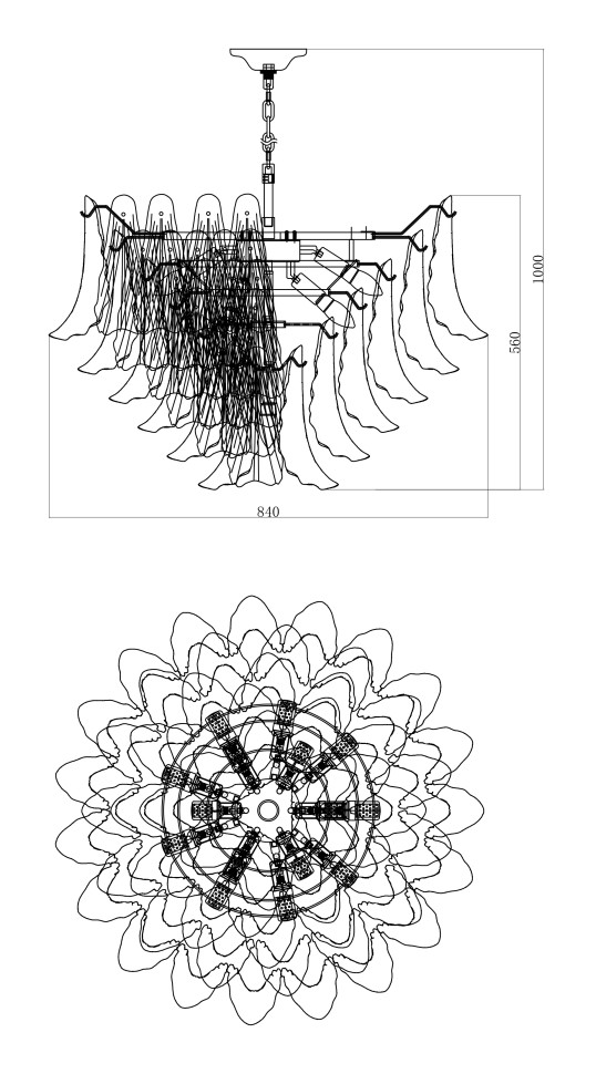 Люстра подвесная Fluorite FL1093-16P