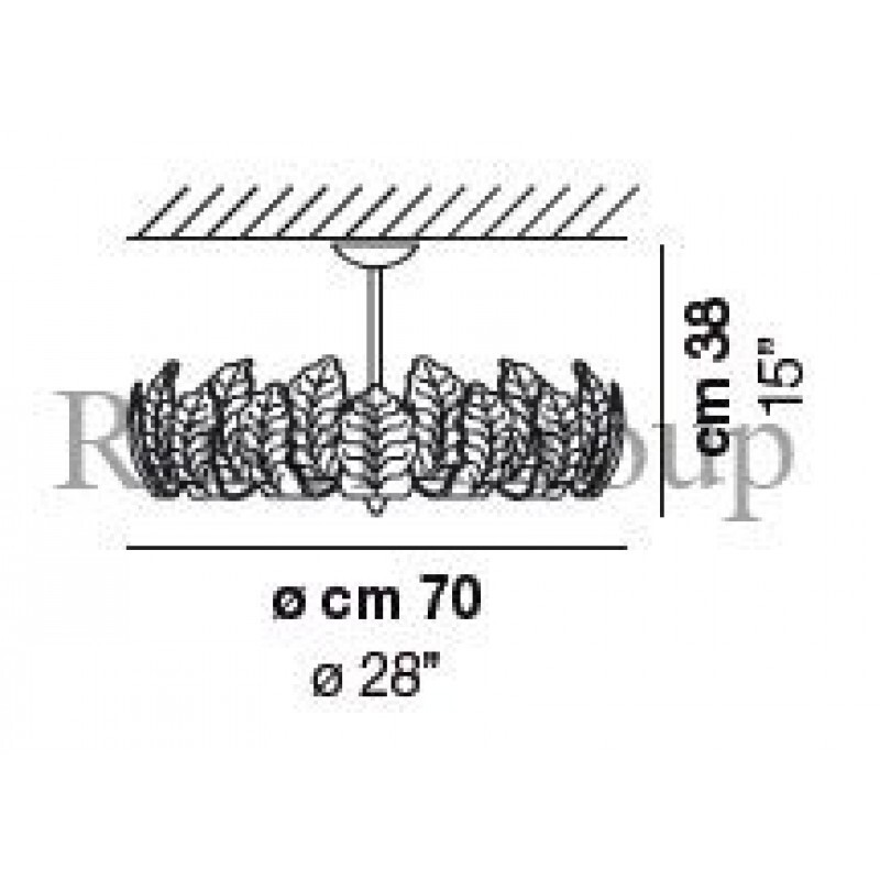 Потолочный светильник Vistosi GIUDECCA PL 20F