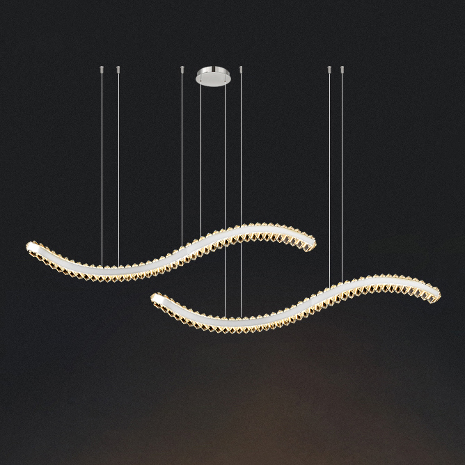 Подвесной светильник BERTOLDA W DUO A L120 Chrome by ImperiumLoft