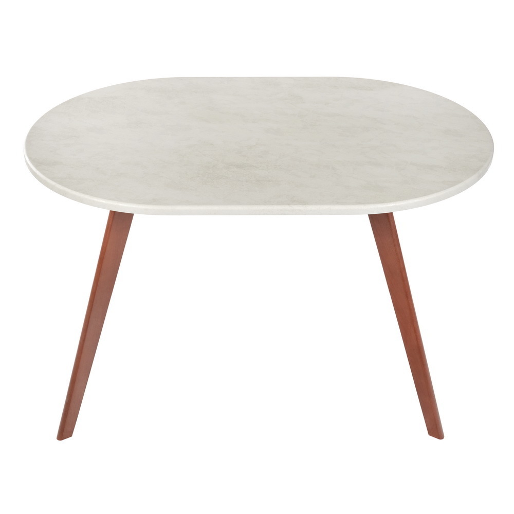 Стол Aida овальный 120x80x71,5 см, бетон крем, темный орех Bradex Home RF 0070