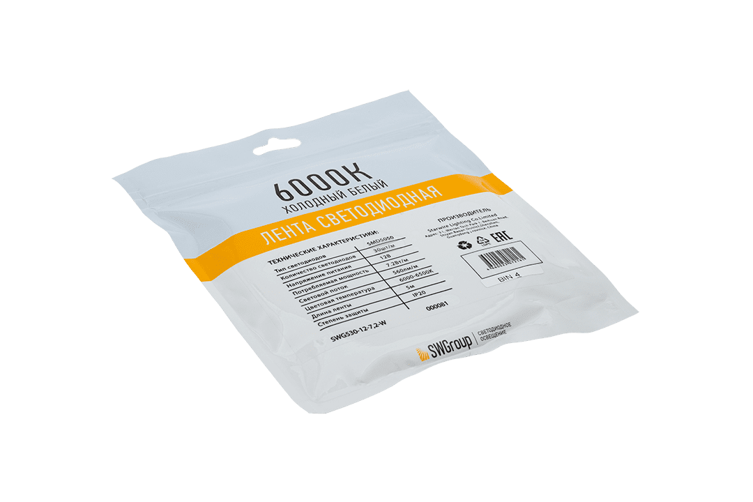 Лента светодиодная SWG SWG530-12-7.2-W-M