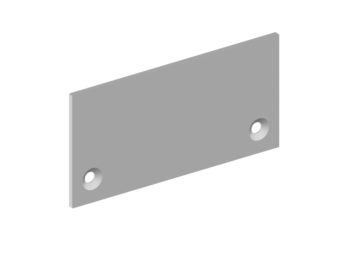 Боковая  глухая заглушка для профиля Donolux DNCAP18513Alu