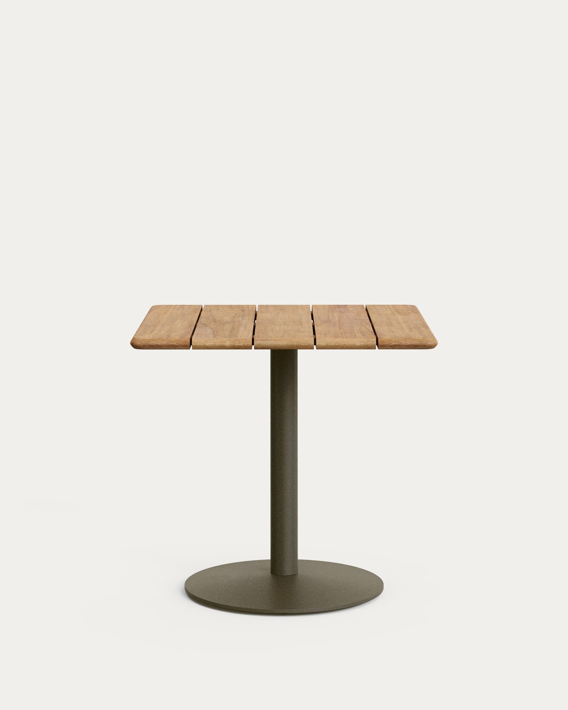 Уличный стол Esilda из акации и зелёной стали 80х80 см La Forma (ex Julia Grup)