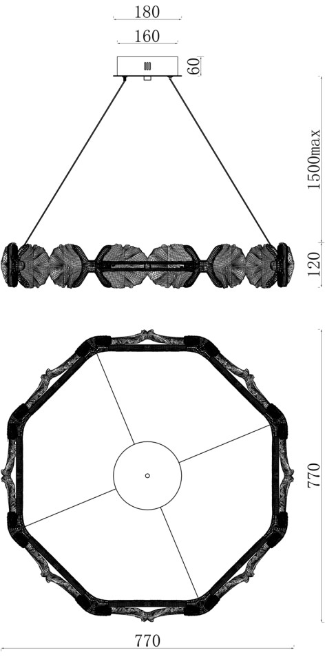 Люстра подвесная Fluorite FL1170-6P