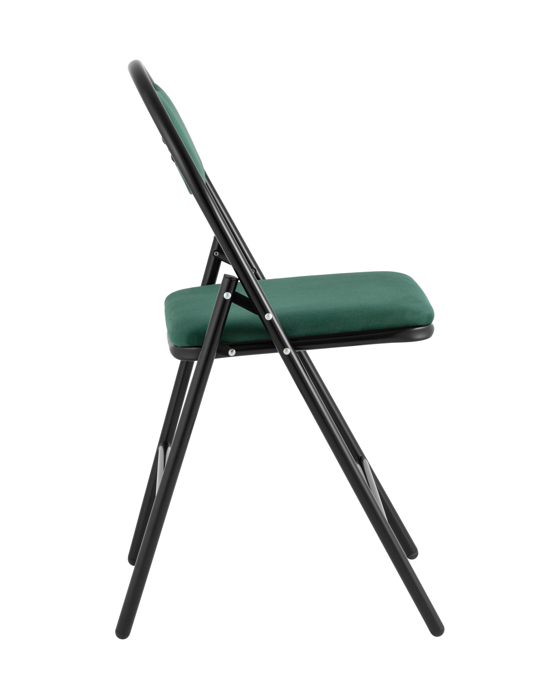 Стул складной Hagen велюр зелёный каркас черный Stool Group