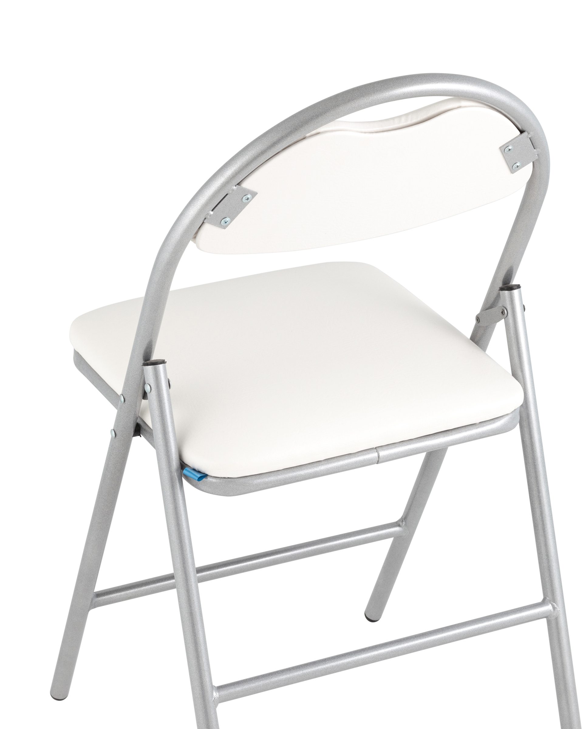 Стул складной Hagen экокожа белый каркас металлик Stool Group