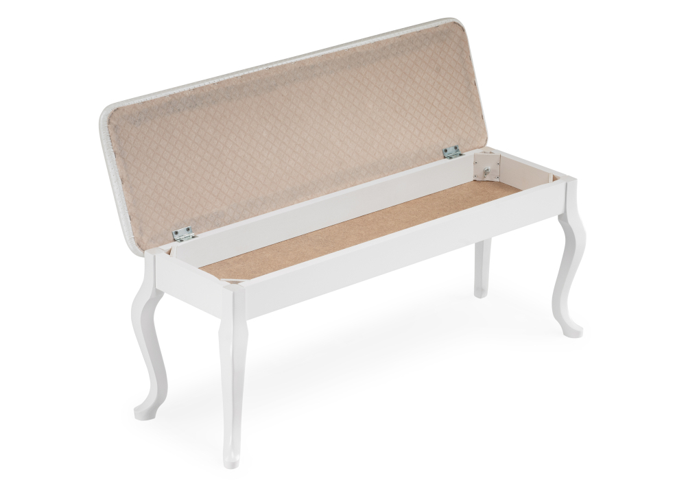 Банкетка Woodville Хиль белая / кожзам белый пунто 515157