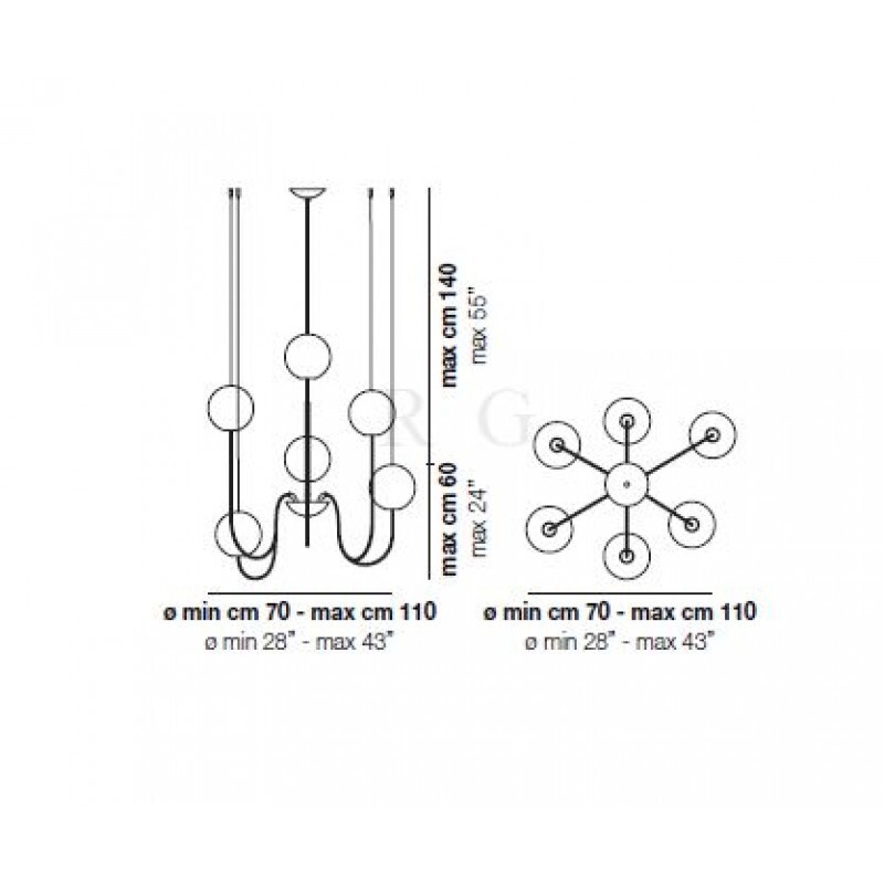 Люстра Vistosi PUPPET SP CIRC 6