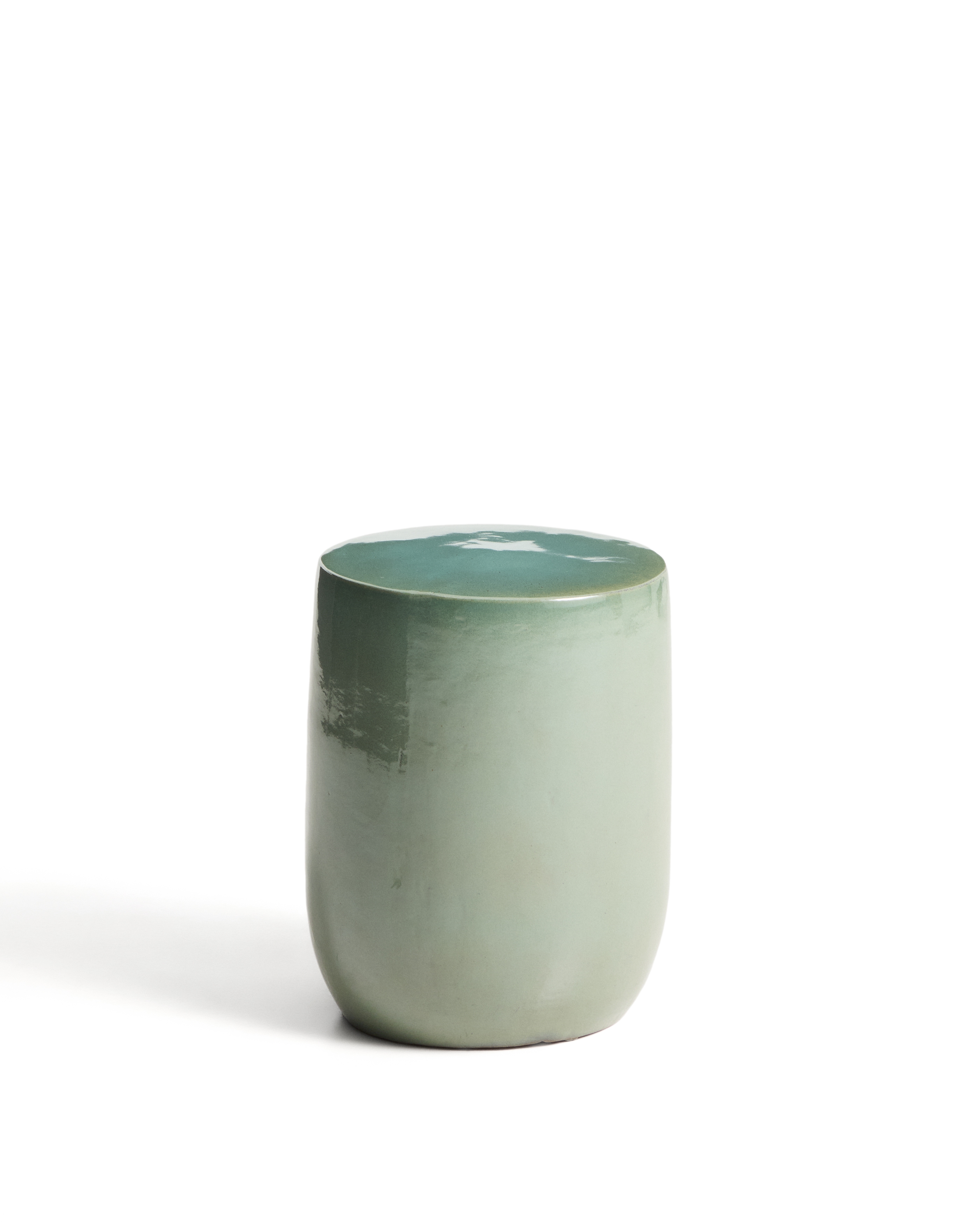 Уличный приставной столик Mesquida из керамики с бирюзовой глазурью 35 см La Forma 482307