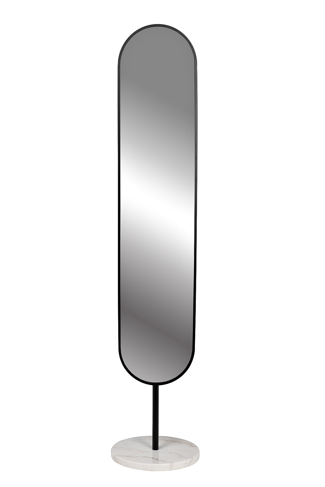 Зеркало напольное овальное в черной раме Garda Decor 19-OA-9889