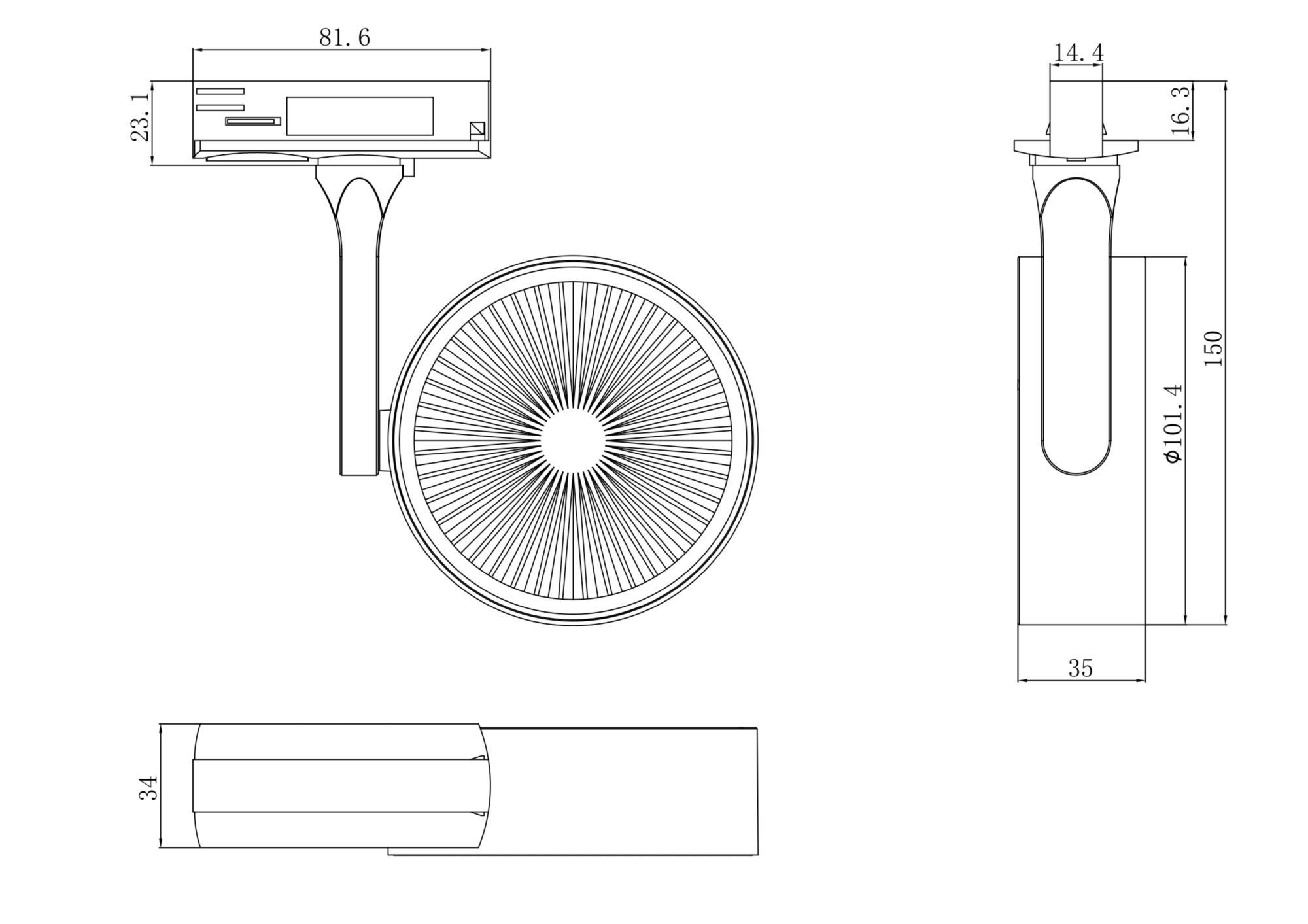 Трековый светильник Maytoni TR024-1-18W4K