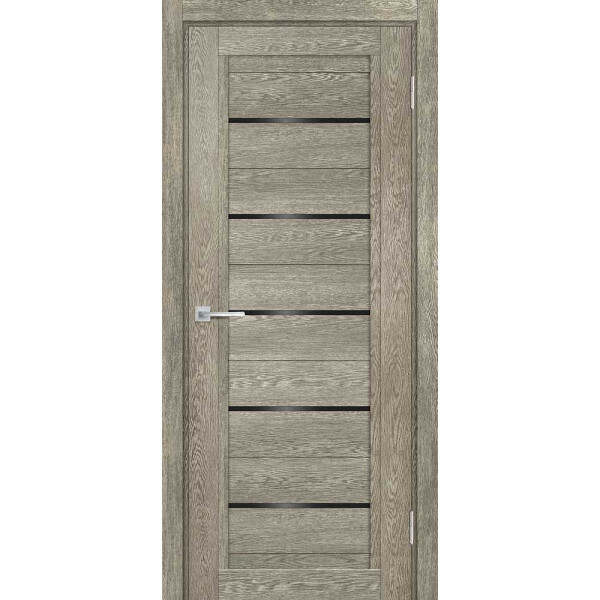 Межкомнатная дверь Graf ТЕХНО-809 черный лакобель Гриджио (2000 х 900)