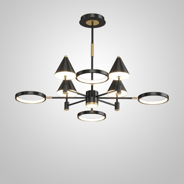 Потолочная люстра GISBERT D100 Black by ImperiumLoft