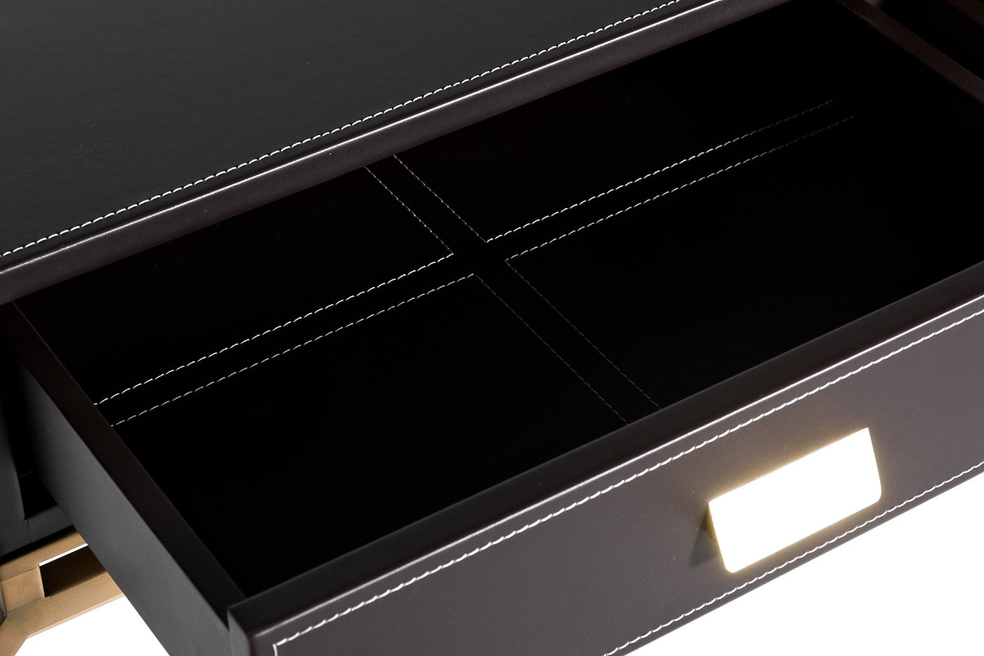 Стол письменный коричневый/матовое золото Garda Decor 76AR-D671