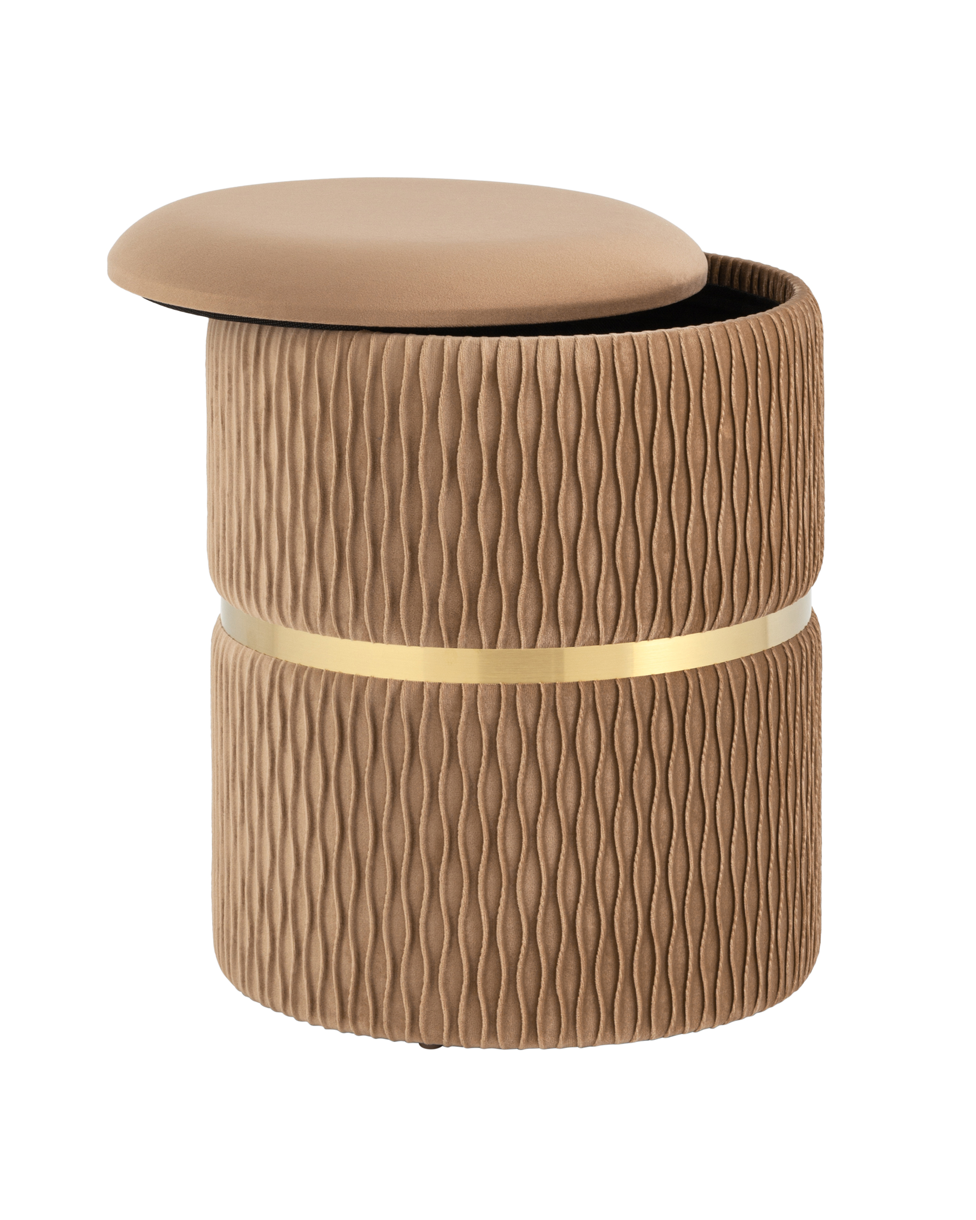 Пуф Джесси с ящиком велюр бежевый Stool Group