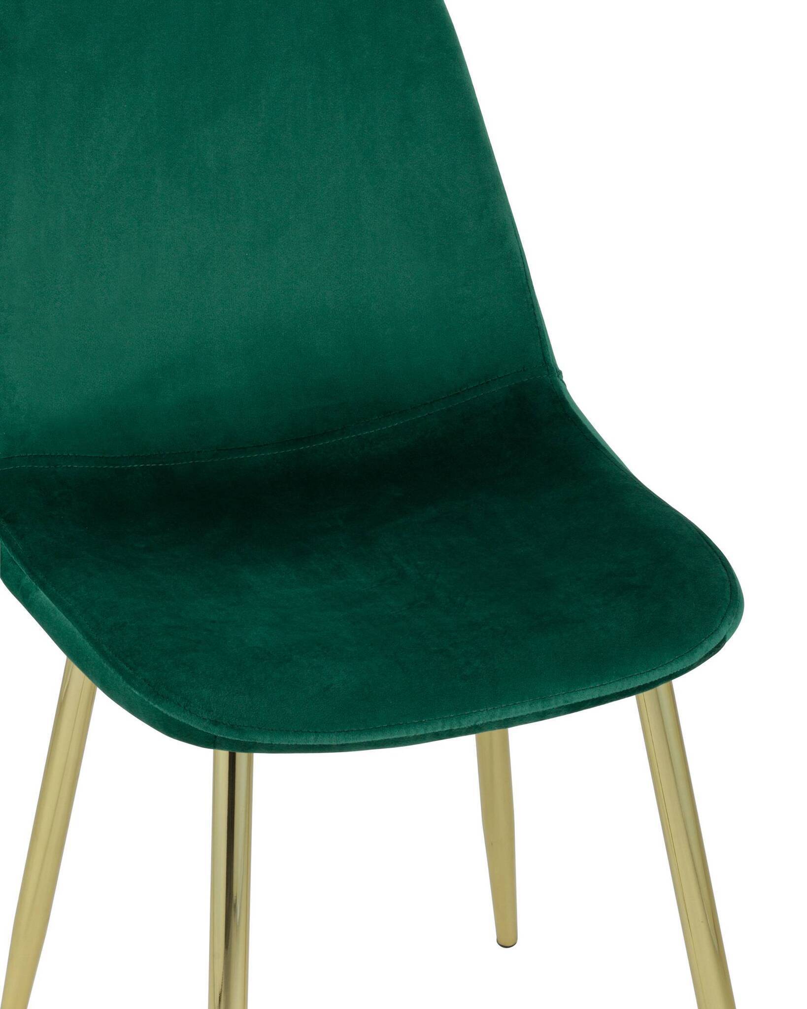Стул Валенсия велюр зеленый золотые ножки Stool Group
