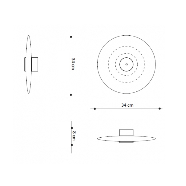 Настенный светильник Paolo Castelli Golden Disc ILL.DISC.500
